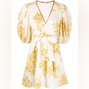 Zimmermann Mustard Floral Dress